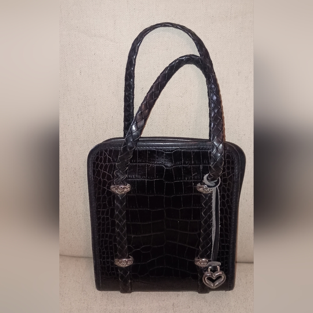 Brighton Vintage Y2K Black Leather Handbag